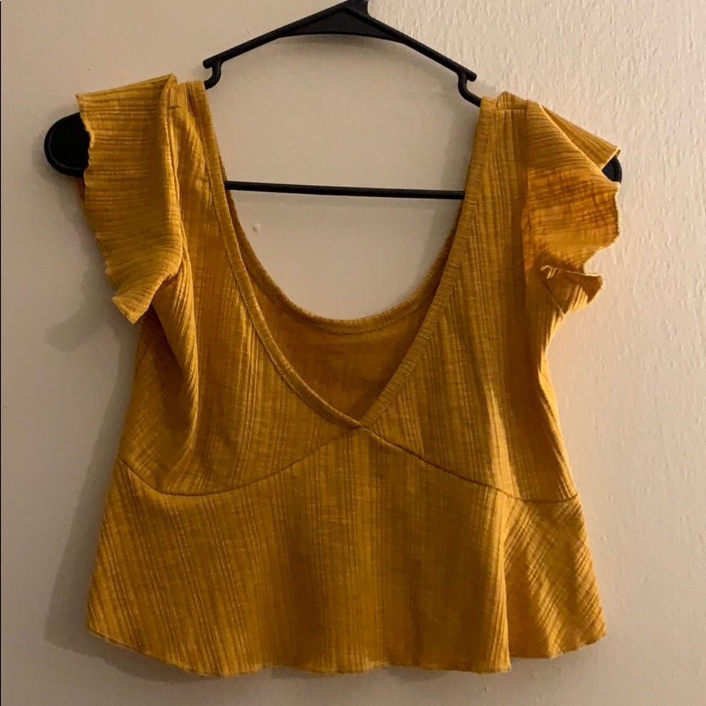 Yellow crop top